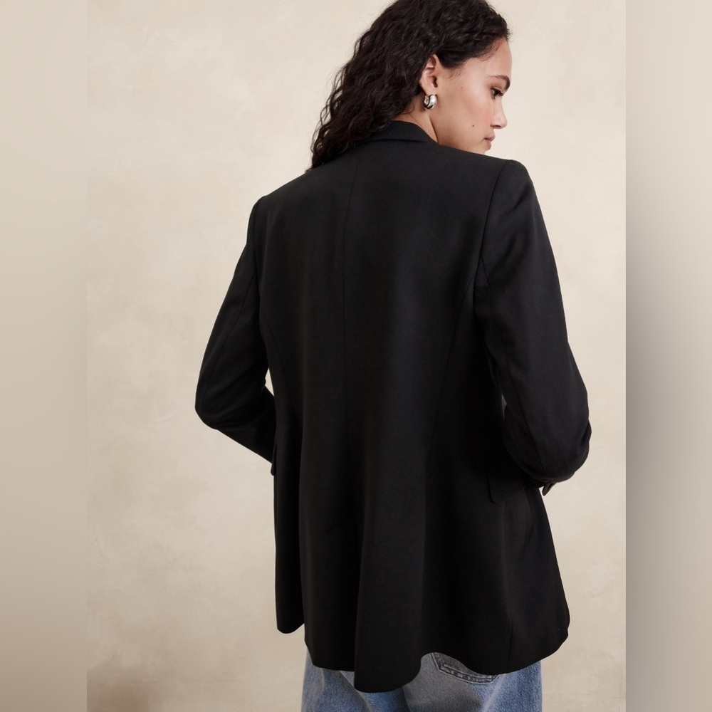 NWT! Banana Republic Black Siena Italian Wool Blazer - Multiple Sizes 🩷 #444943 - Picture 12 of 16